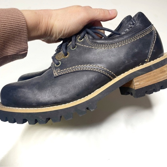 Vintage Guess by Georges Marciano Chunky Lace Up Leather Shoes Lug Sole 7 - Picture 5 of 7